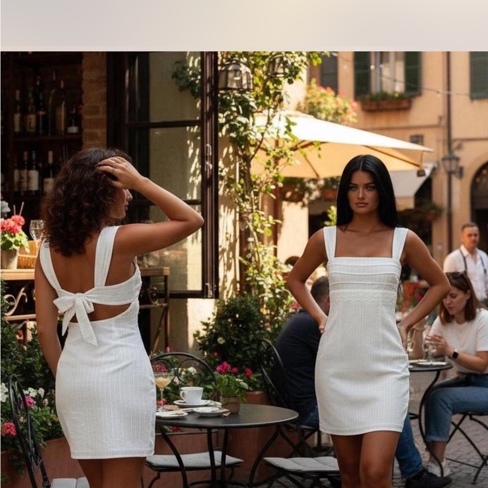 Elegant Anyone but You White Sleeveless Dress by Princess Polly.